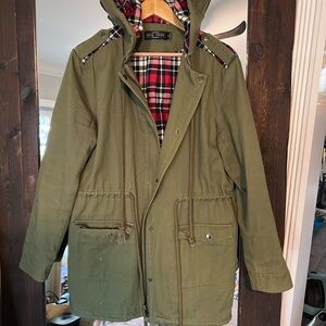 Plaid & Green Hooded Field Jacket by Evil Twin